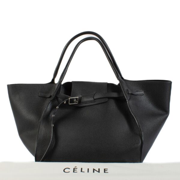 Celine Black Leather Big Shopper Bag 