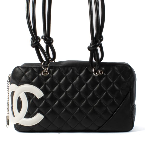 Chanel Black Cambon Line Bowling Bag for the best price at Labellov secondhand luxury in Antwerp, Knokke and Brussel