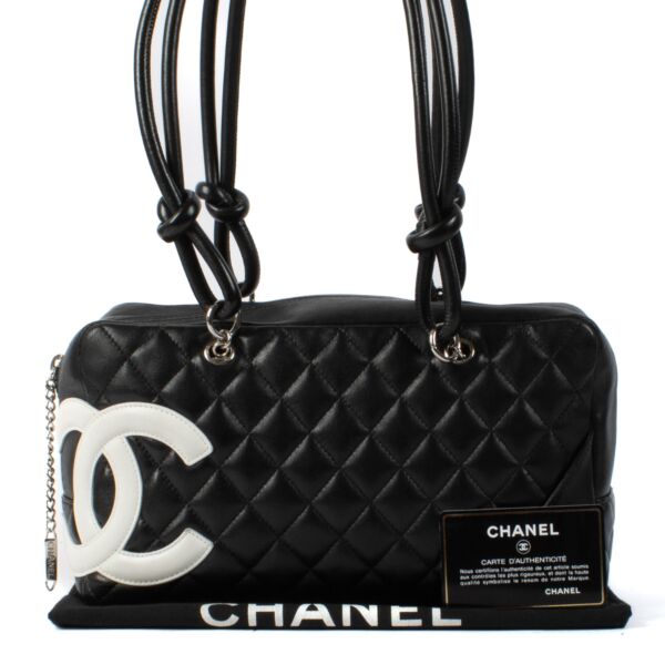 Chanel Black Cambon Line Bowling Bag