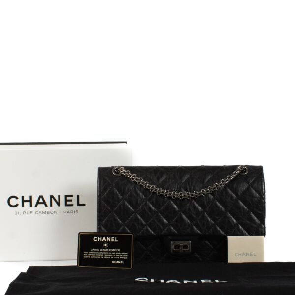 Chanel Black Calfskin Large 2.55 Bag
