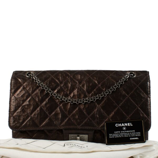 Chanel Metallic Copper Bronze Maxi 2.55 Bag