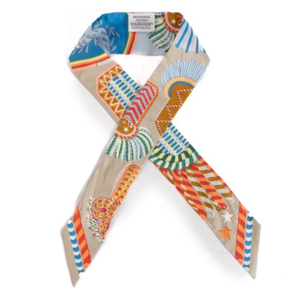 Hermès Multicolor Epaulettes Silk Twilly 