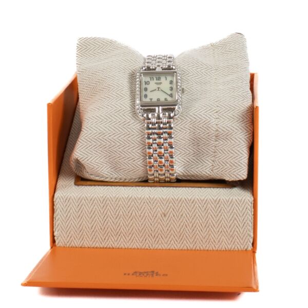 Hermès 18K White Gold/Diamond Small Cape Cod Watch