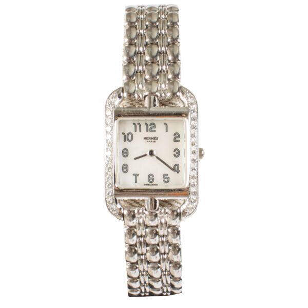 Hermès 18K White Gold/Diamond Small Cape Cod 31mm Watch