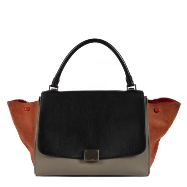 Shop now your favourite 100% authentic Celine Tri-Color Leather Small Trapeze Bag at Labellov. 