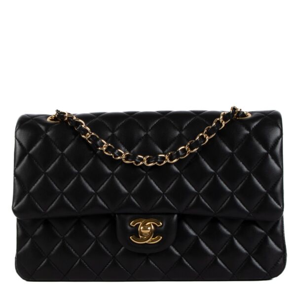 Chanel Black Lambskin Medium Classic Flap Bag