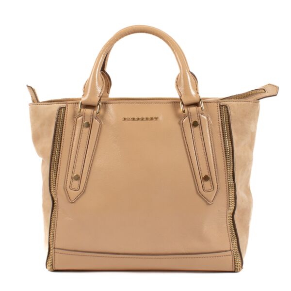 Burberry Blush Pink Combination Leather Bag