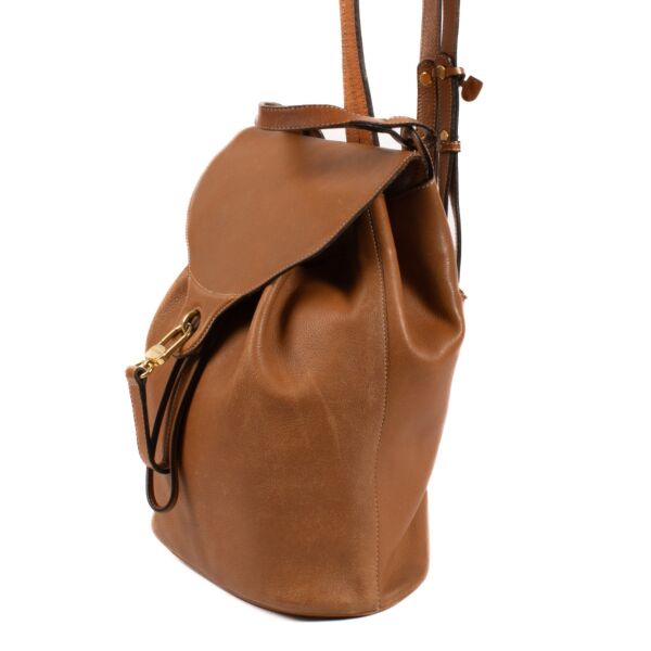 Delvaux Camel Soleil GM Backpack
