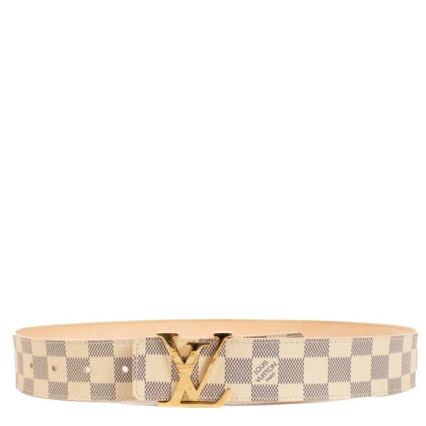 Louis Vuitton Damier Azur LV Initials Belt - size 85