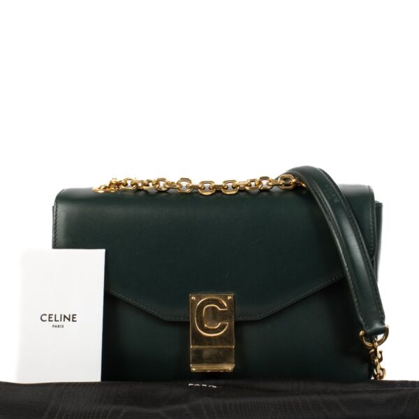 Celine Green Box Calfskin Medium C Bag