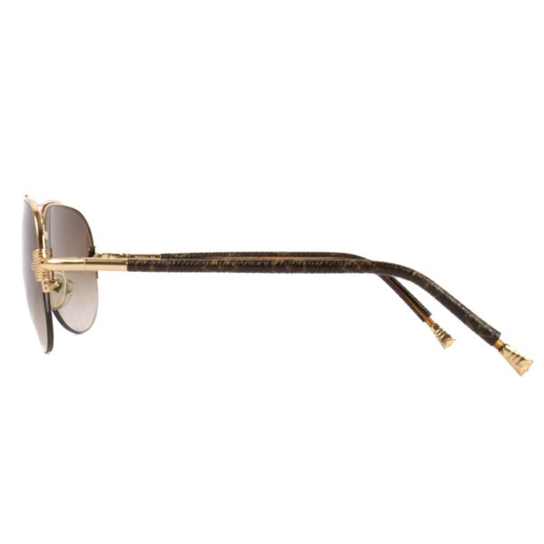 Louis Vuitton Gold/Monogram Petite Viola Pilot Sunglasses