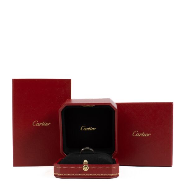 Cartier 1 Diamond White Gold LOVE Wedding Band Ring - size 46