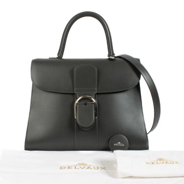 Delvaux Smoke/Antique Silver Brillant GM Biface
