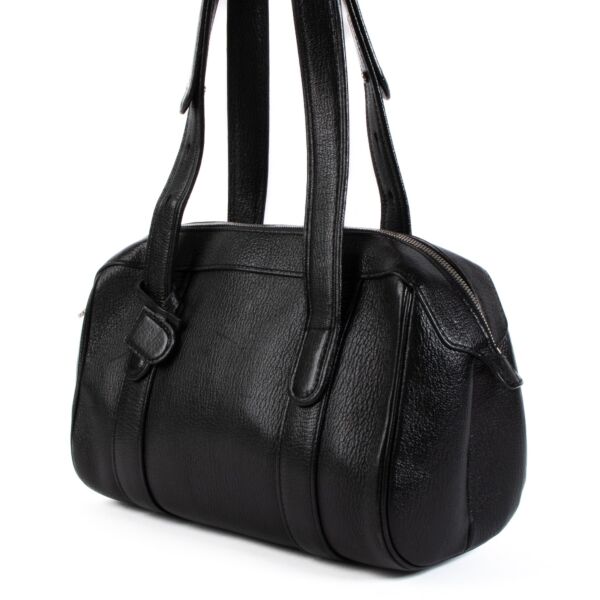Delvaux Black Goatskin Loft Shoulder Bag