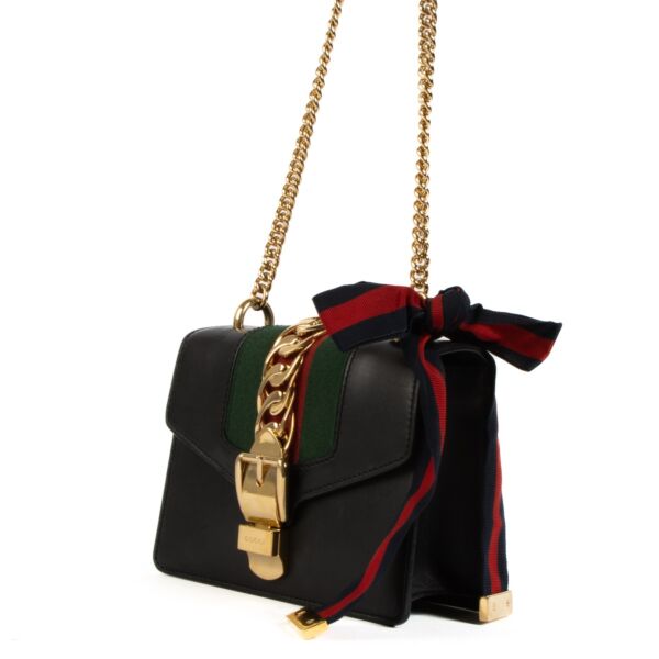 Gucci Black Mini Sylvie Chain Bag