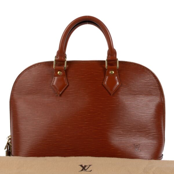 Louis Vuitton Cognac Epi Leather Alma PM