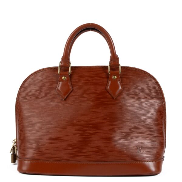shop 100% authentic second hand Louis Vuitton Cognac Epi Leather Alma PM on Labellov.com