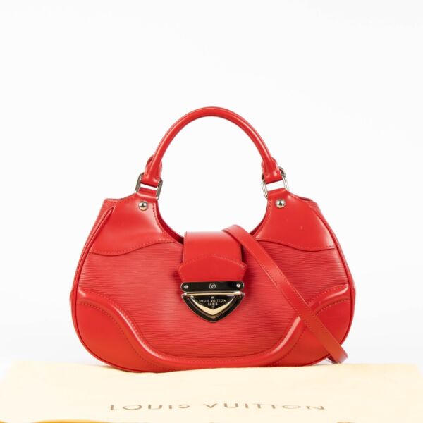 Louis Vuitton Red Epi Leather Montaine Top Handle Bag