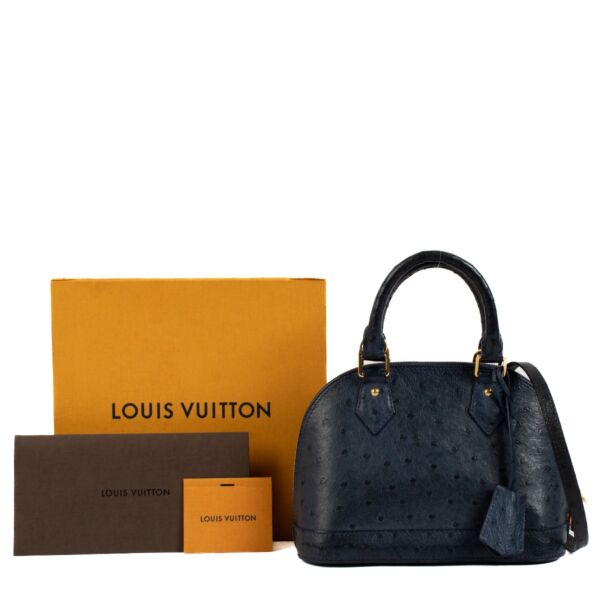 Louis Vuitton Indigo Blue Ostrich Alma BB
