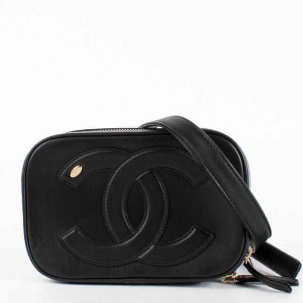 Authentic Preloved Chanel Black CC Belt Bag on labellov.com