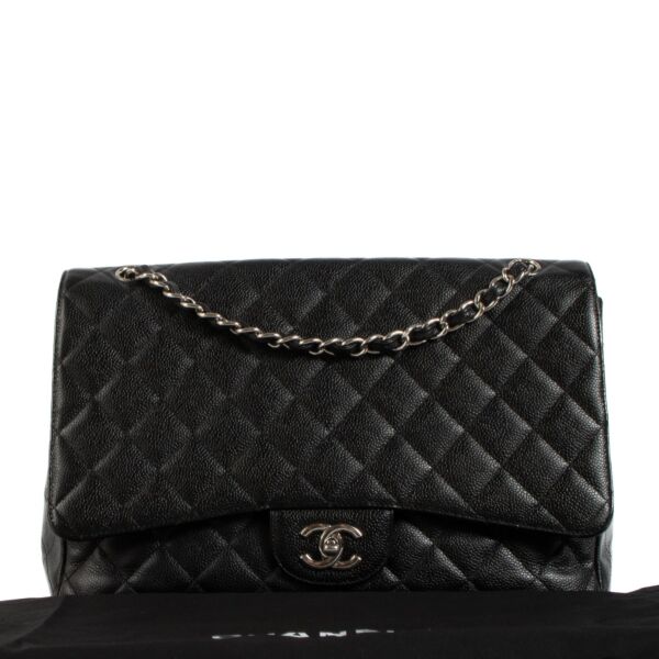 Chanel Black Caviar Maxi Classic Single Flap Bag