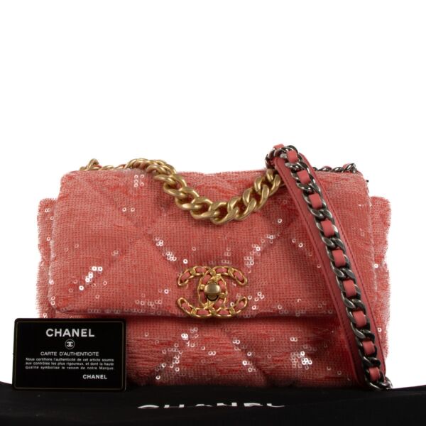 Chanel Pink Sequin 19 Bag