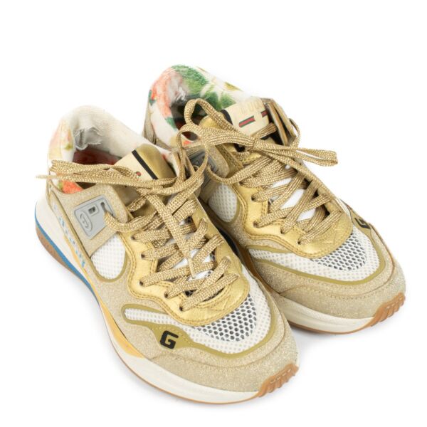 Gucci Gold Ultrapace Sneakers - Size 35