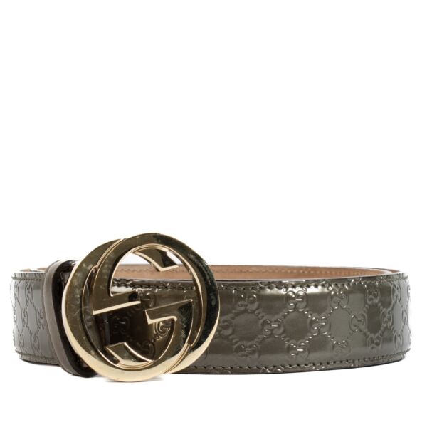 Gucci Silver GG Belt