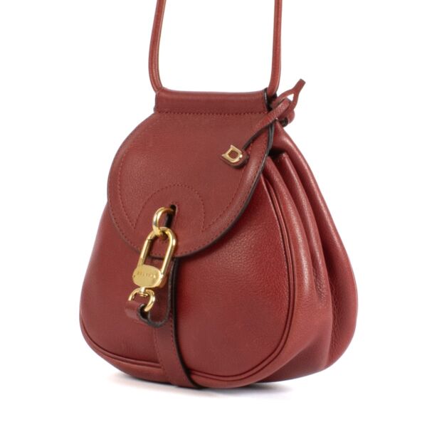 Delvaux Red Cerceau Mini Crossbody Bag