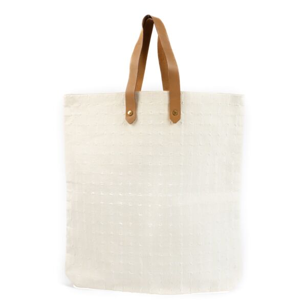Hermès Ahmedabad GM White Cotton Tote Bag
