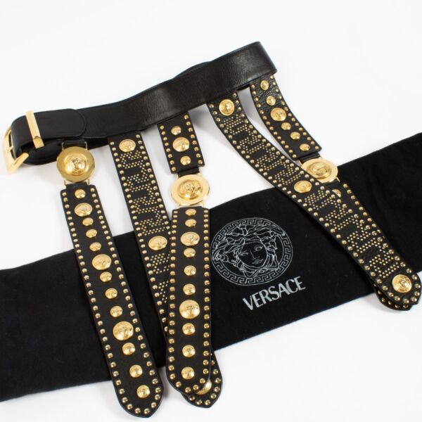 Gianni Versace Vintage Black Belt - Size 70