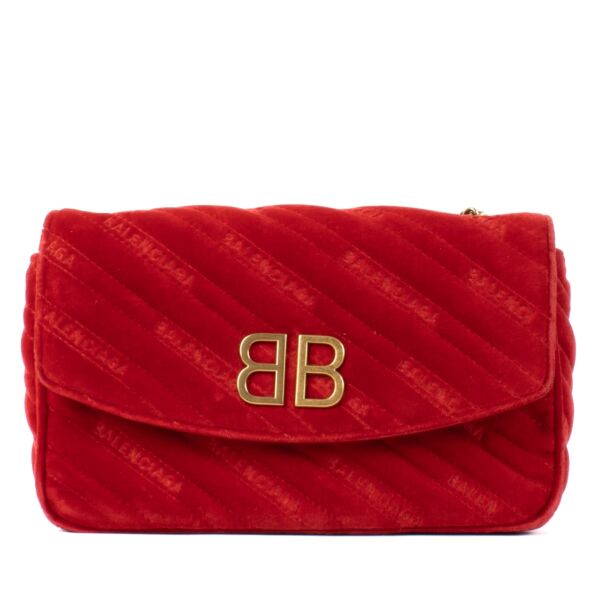 shop 100% authentic second hand Balenciaga Red Velvet BB Chain Bag on Labellov.com