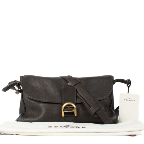 Delvaux Chocolate Brown Brillant Besace Shoulder Bag