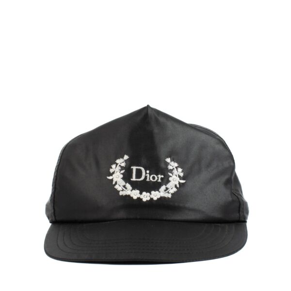 Christian Dior Black Logo Embroidery Baseball Cap