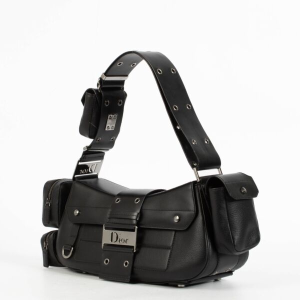 Christian Dior Black Leather Street Chic Colombus Bag