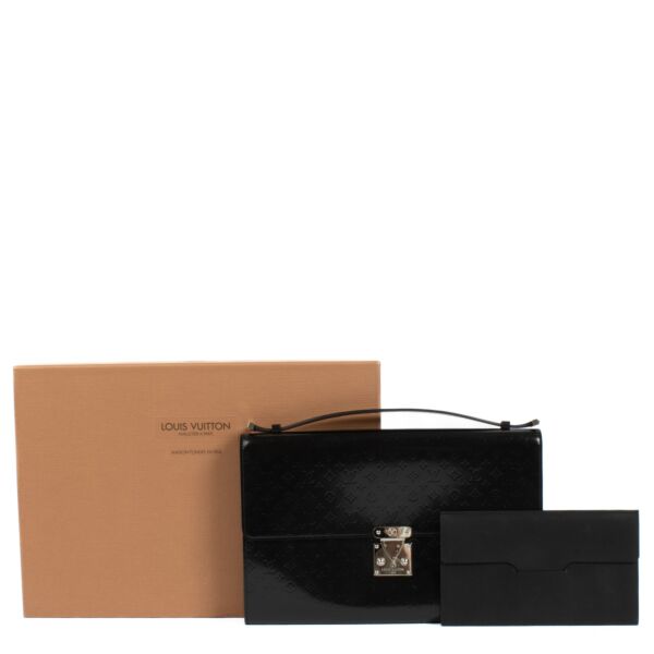 Louis Vuitton Black Monogram Glace Anushka GM