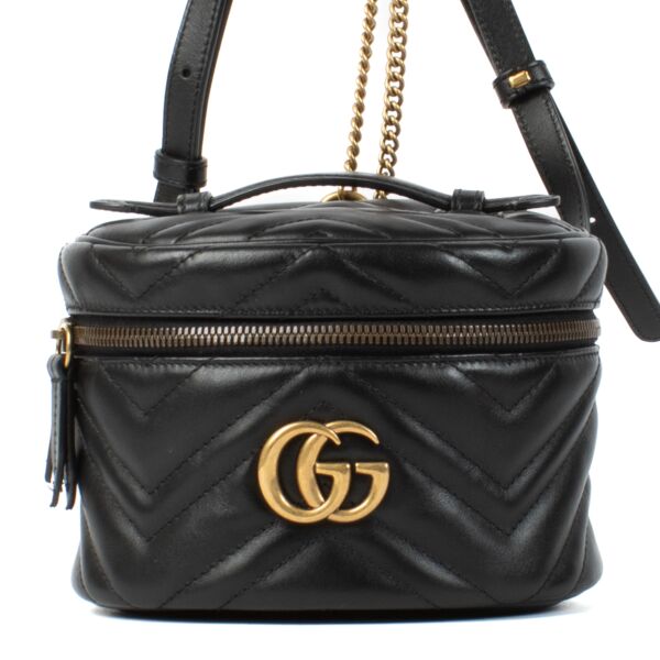 Gucci Black GG Marmont Mini Backpack