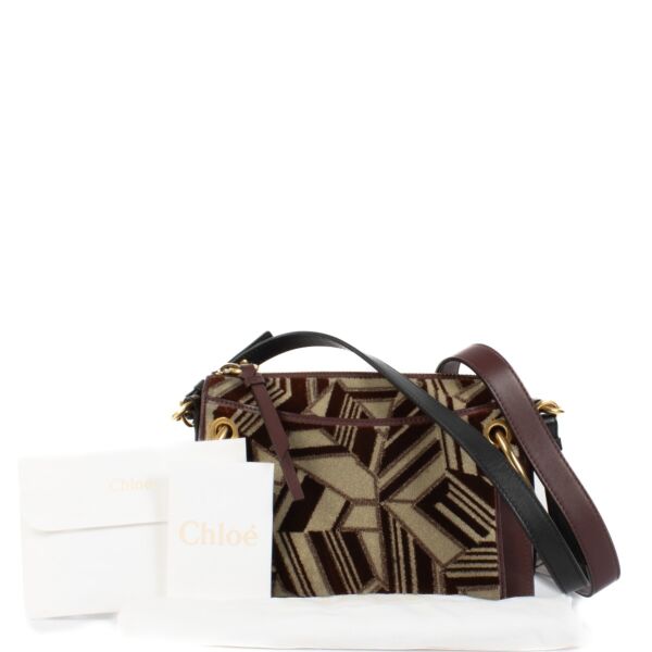 Chloé Burgundy Roy Leather Crossbody