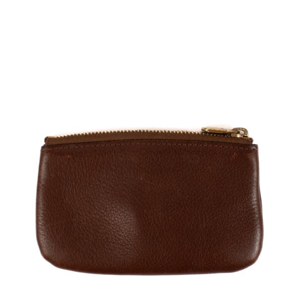 Delvaux Burgundy Key Pouch