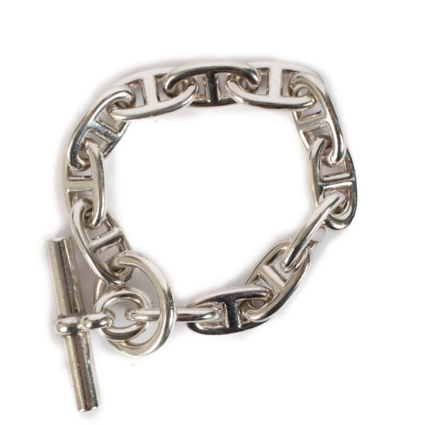 Hermès Silver Chaine D'Ancre Large Bracelet