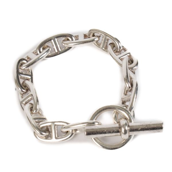 Shop safe online at Labellov in Antwerp, Brussels and Knokke this 100% authentic second hand Hermès Silver Chaine D'Ancre Large Bracelet