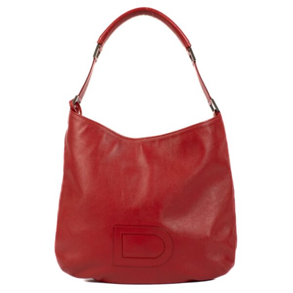Delvaux Red Destrier Souple Lousie PM Shoulder Bag