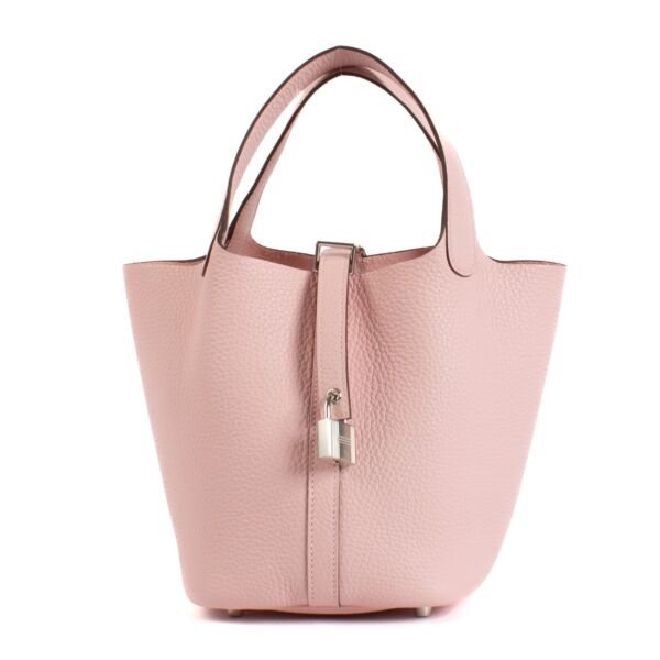 Hermès Picotin 18 Rose Sakura Taurillon Clemence PHW