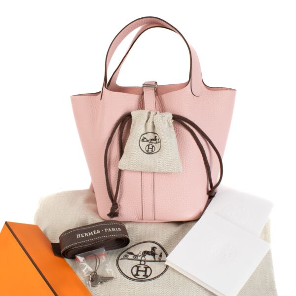 Hermès Picotin Lock 18 Rose Sakura Clemence PHW