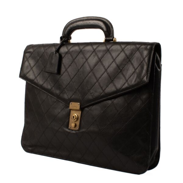 Chanel Black Calfskin Vintage Briefcase