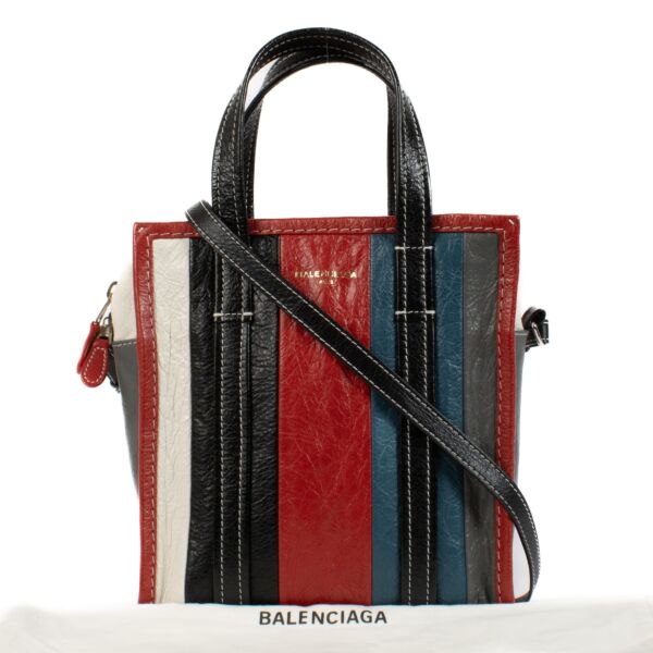 Balenciaga Multicolor Striped Bazar XS Bag