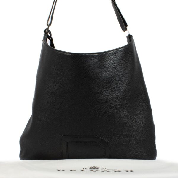 Delvaux Black Taurillon Louise GM Bag