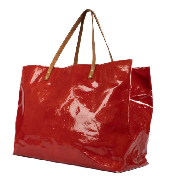 Louis Vuitton Red Monogram Vernis Reade GM Bag