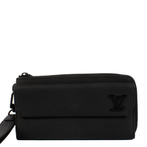 Louis Vuitton Black Zippy Aerogram Long Wallet