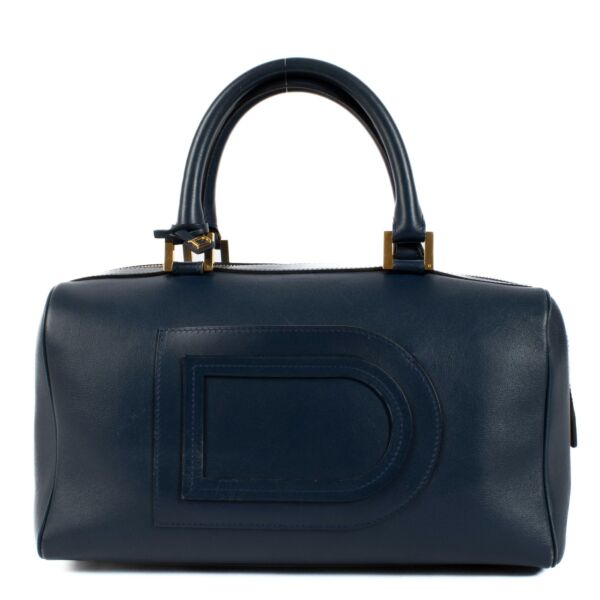 Shop 100% authentic Delvaux Blue Leather Louise Boston Bag at Labellov.com. 